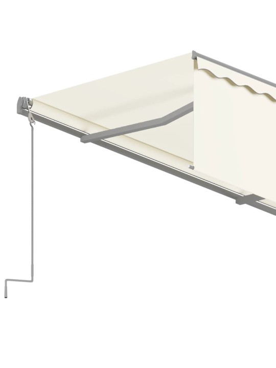 Izvelkama markīze ar žalūziju, 4x3 m, manuāla, krēmkrāsas