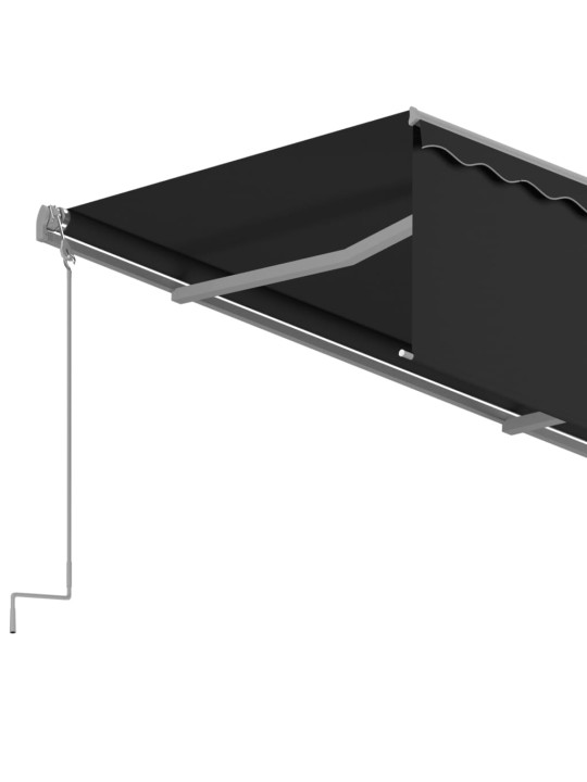 Izvelkama markīze ar žalūziju, 4x3 m, manuāla, antracītpelēka