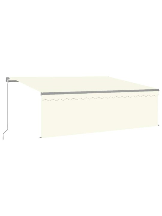 Izvelkama markīze ar žalūziju, led, 4x3 m, manuāla, krēmkrāsas