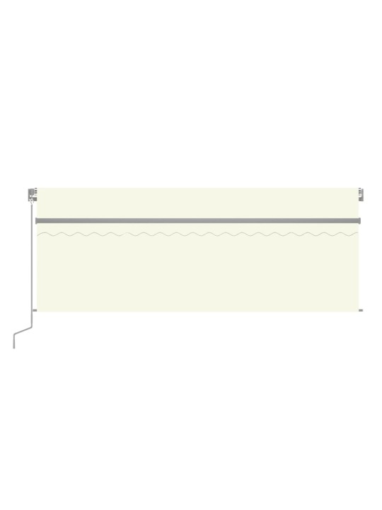 Izvelkama markīze ar žalūziju, led, 4x3 m, manuāla, krēmkrāsas