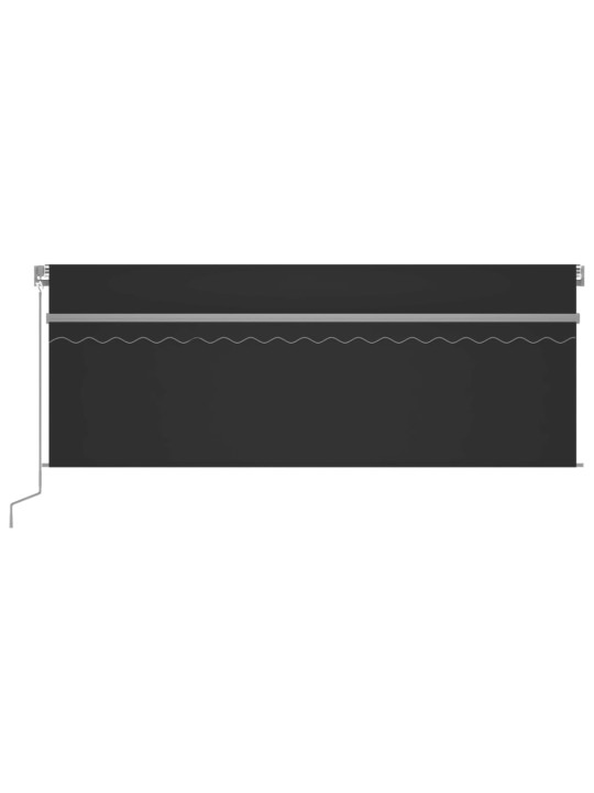 Izvelkama markīze ar žalūziju, led, 4x3 m, manuāla, pelēka