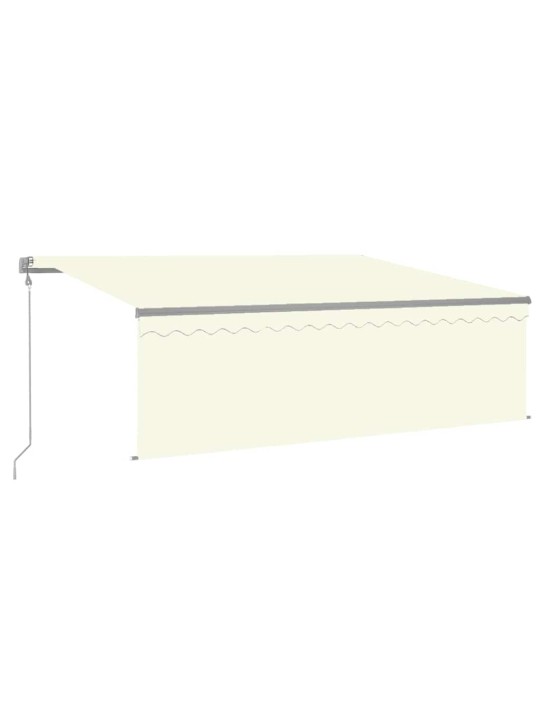 Izvelkama markīze ar žalūziju, 4x3 m, automātiska, krēmkrāsas