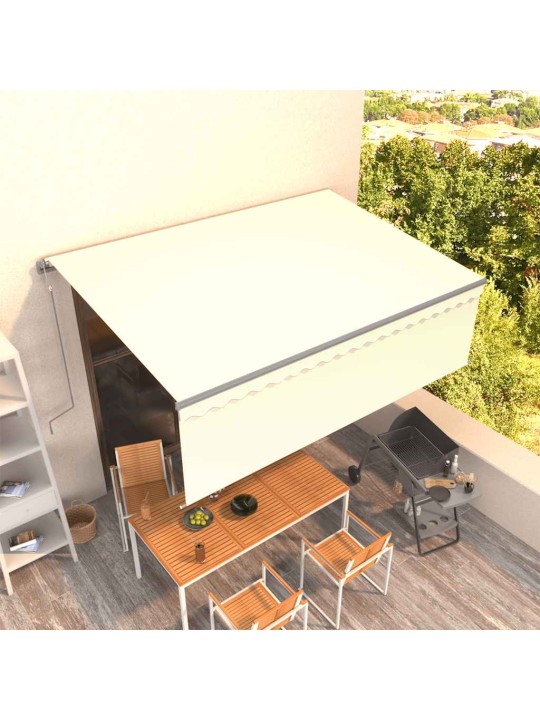 Izvelkama markīze ar žalūziju, 4x3 m, automātiska, krēmkrāsas