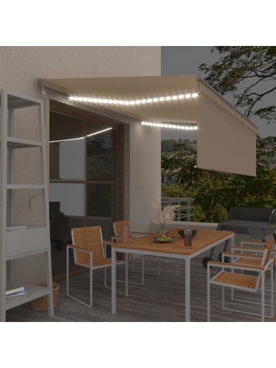 Markīze ar žalūziju, led, vēja sensoru, 4x3 m, krēmkrāsas