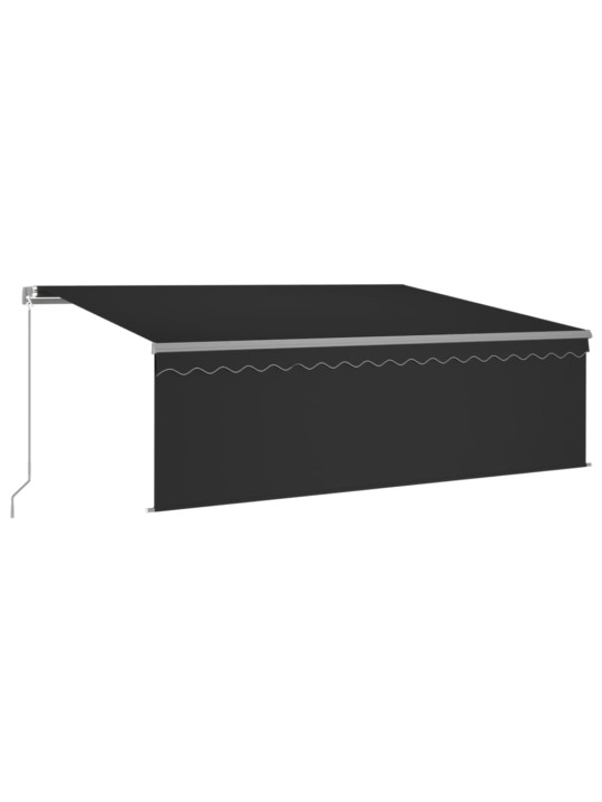 Izvelkama markīze ar žalūziju, led, 4,5x3 m, manuāla, pelēka