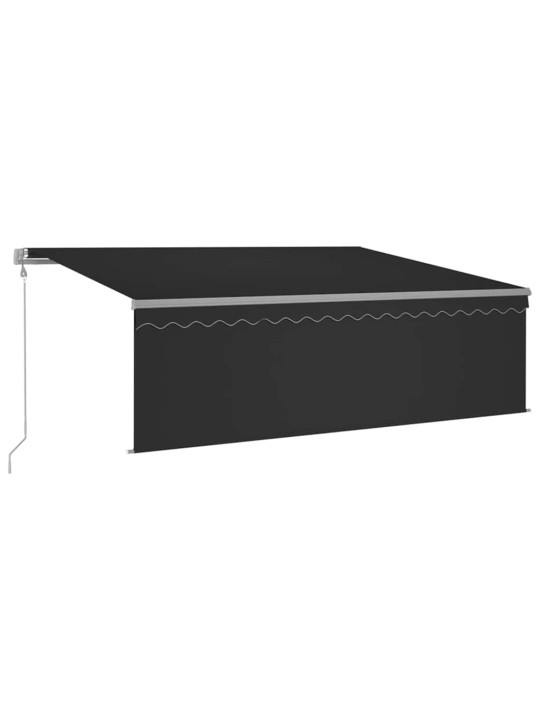 Izvelkama markīze ar žalūziju, 4,5x3 m, automātiska, pelēka