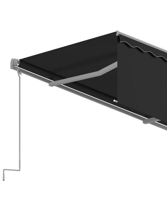 Izvelkama markīze ar žalūziju, 4,5x3 m, automātiska, pelēka