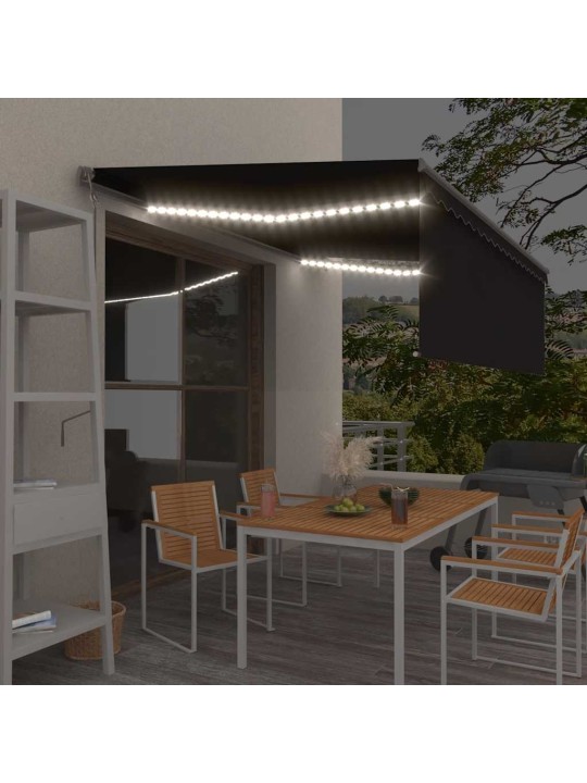 Markīze ar žalūziju, led, vēja sensoru, 4,5x3 m, antracītpelēka