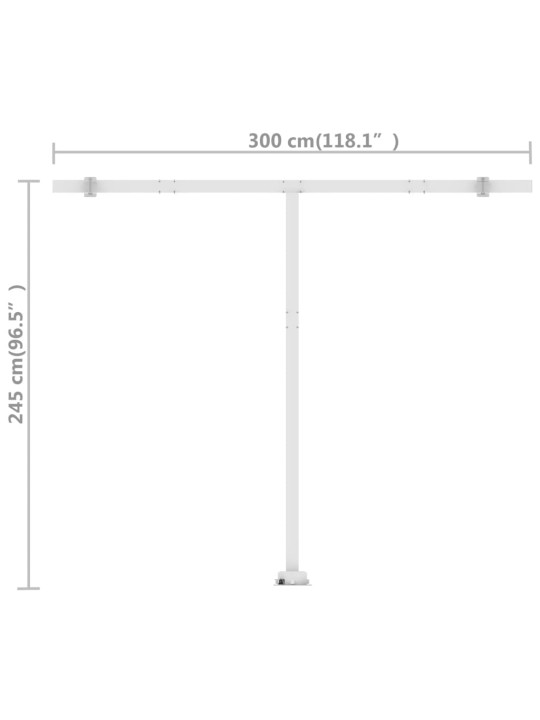 Izvelkama markīze ar kātu, 300x250 cm, manuāla, antracītpelēka