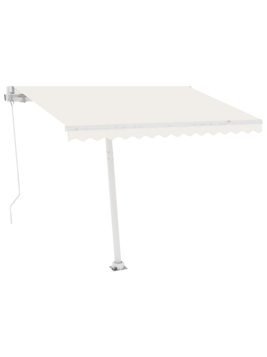 Izvelkama markīze ar led, 300x250 cm, manuāla, krēmkrāsas
