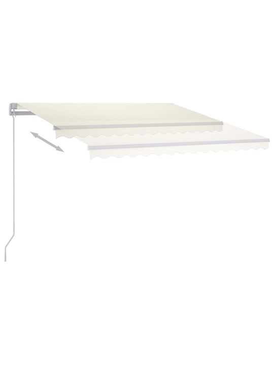 Izvelkama markīze ar led, 300x250 cm, manuāla, krēmkrāsas