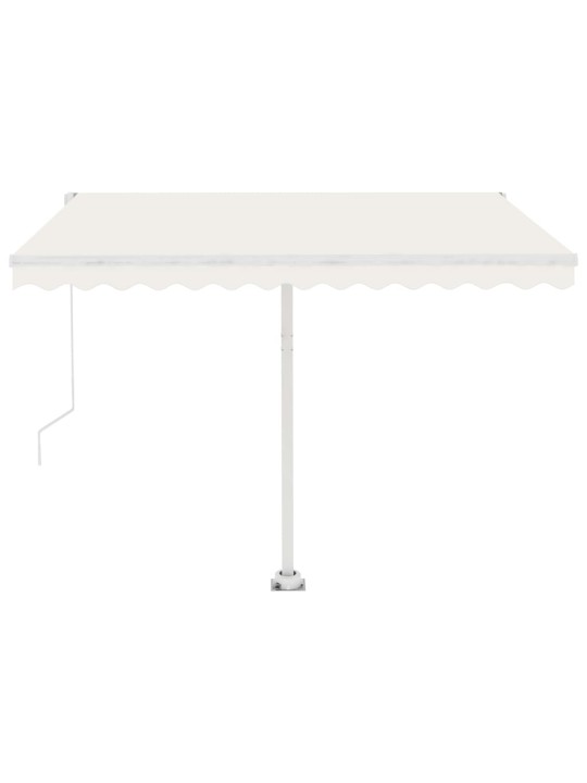 Izvelkama markīze ar led, 300x250 cm, manuāla, krēmkrāsas