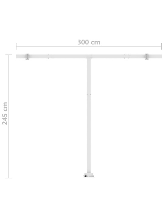 Markīze ar kātu, 300x250 cm, automātiska, oranža/brūna
