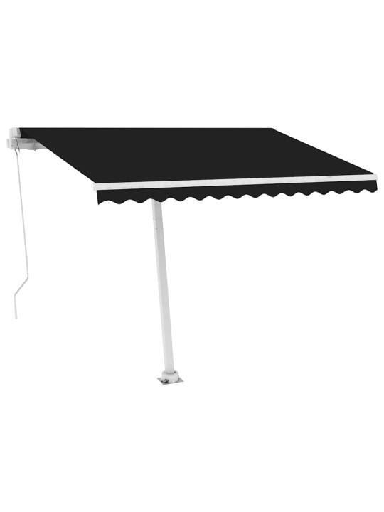 Izvelkama markīze ar kātu, 350x250 cm, manuāla, antracītpelēka