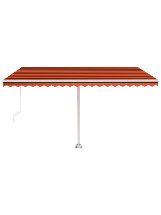 Izvelkama markīze ar led, 400x300 cm, oranža un brūna