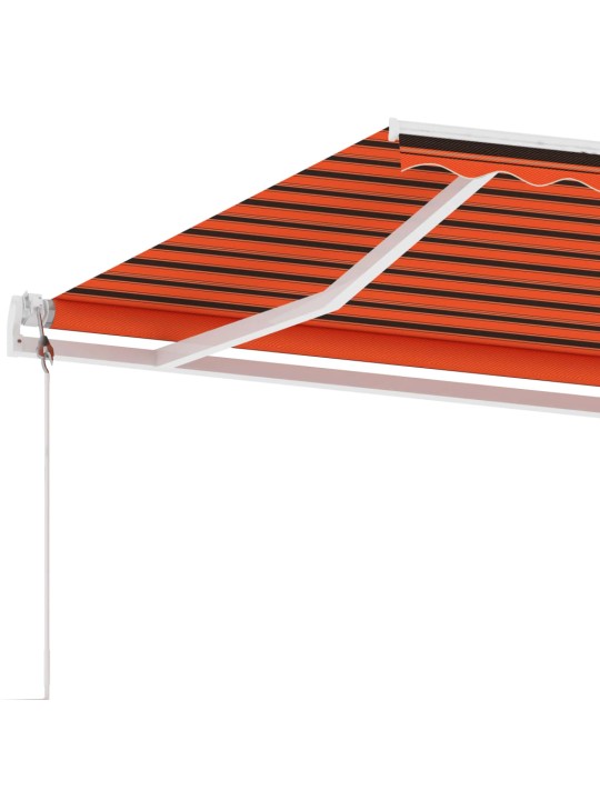 Izvelkama markīze, led, vēja sensors, oranži brūna, 400x300 cm