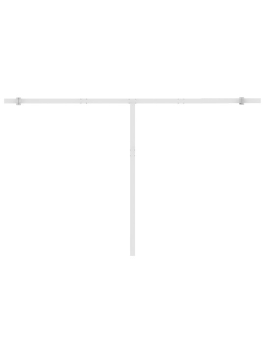 Izvelkama markīze ar led un vēja sensoru, pelēka, 450x300 cm