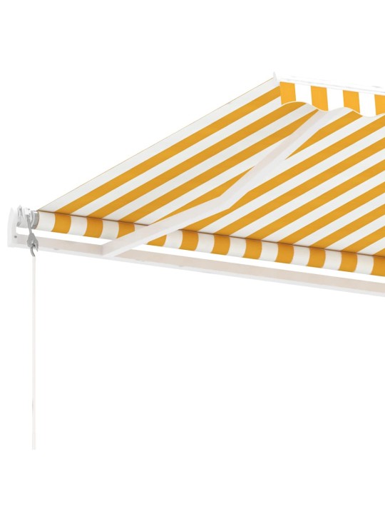 Markīze ar kātu, 500x300 cm, automātiska, dzeltena/balta