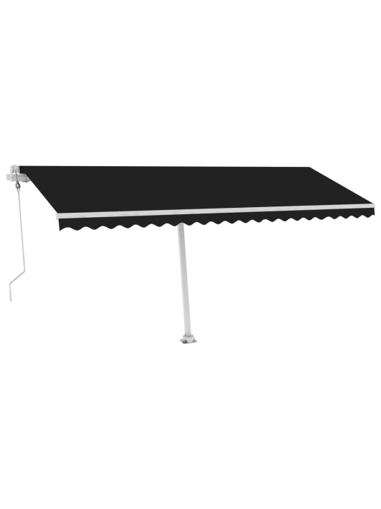 Izvelkama markīze ar led un vēja sensoru, pelēka, 500x300 cm