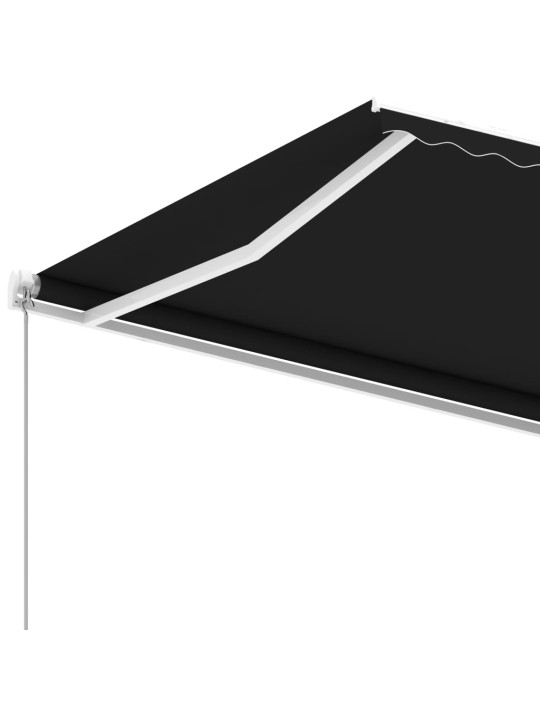 Izvelkama markīze ar kātu, 600x300 cm, manuāla, antracītpelēka