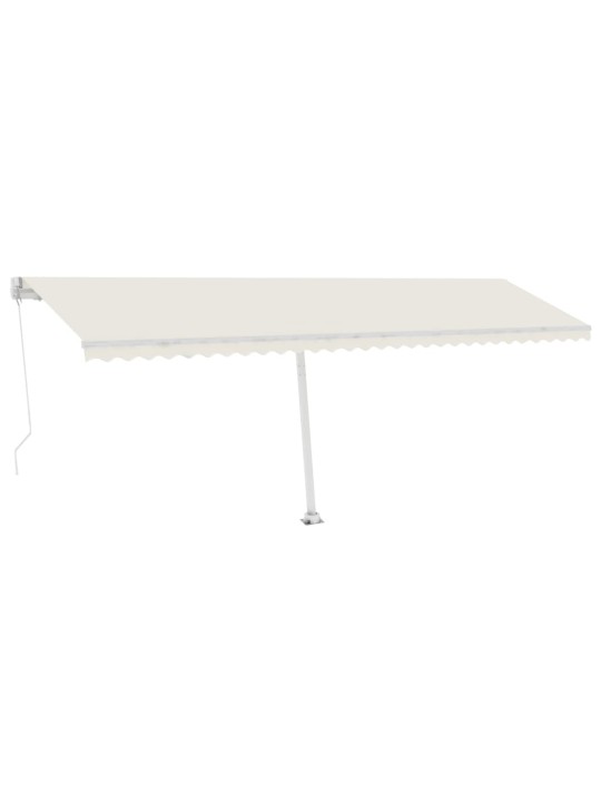 Izvelkama markīze ar led, manuāla, 600x300 cm, krēmkrāsas