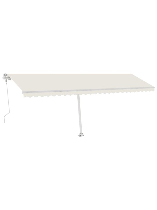Izvelkama markīze ar led un vēja sensoru, krēmkrāsa, 600x300 cm