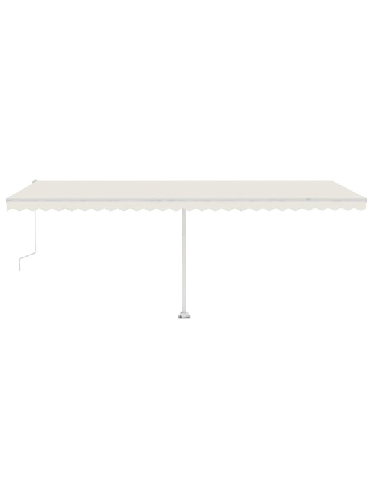 Izvelkama markīze ar led un vēja sensoru, krēmkrāsa, 600x300 cm