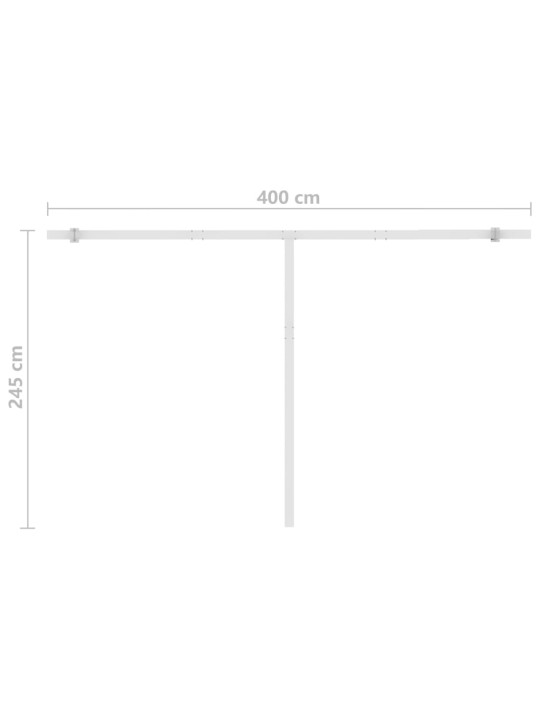 Izvelkama markīze ar led, 400x350 cm, manuāla, antracītpelēka