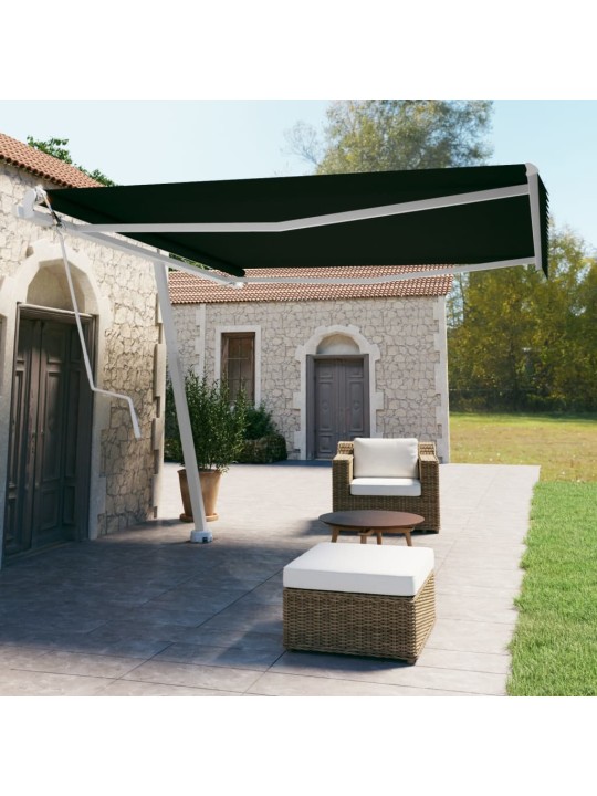 Markīze ar kātu, 400x350 cm, automātiska, antracītpelēka