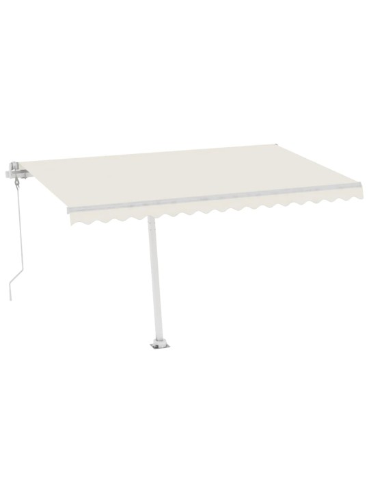 Izvelkama markīze ar led un vēja sensoru, 450x350cm, krēmkrāsas