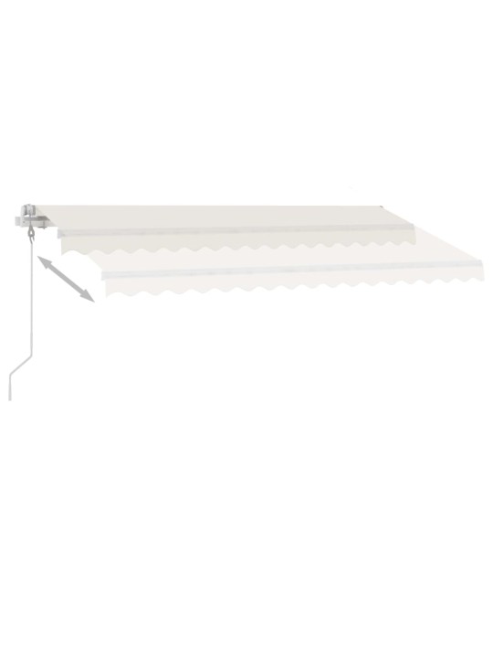 Izvelkama markīze ar led un vēja sensoru, 450x350cm, krēmkrāsas