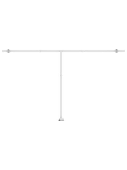 Izvelkama markīze ar led, 500x350 cm, manuāla, zila un balta