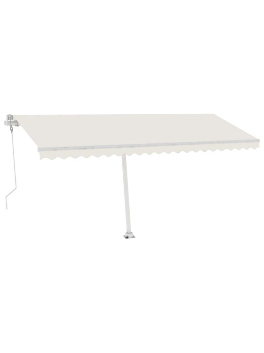 Markīze ar led un vēja sensoru, 500x350 cm, krēmkrāsas