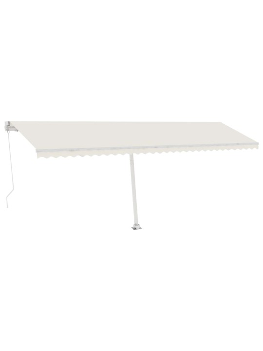Izvelkama markīze ar led, 600x350 cm, manuāla, krēmkrāsas