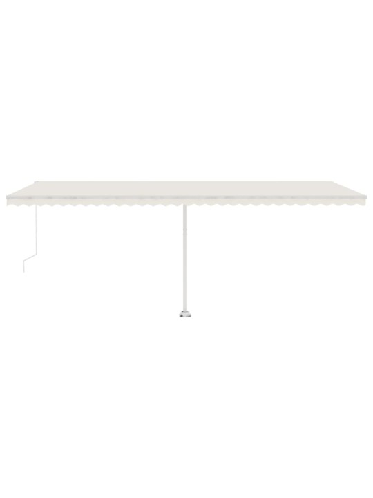 Izvelkama markīze ar led, 600x350 cm, manuāla, krēmkrāsas