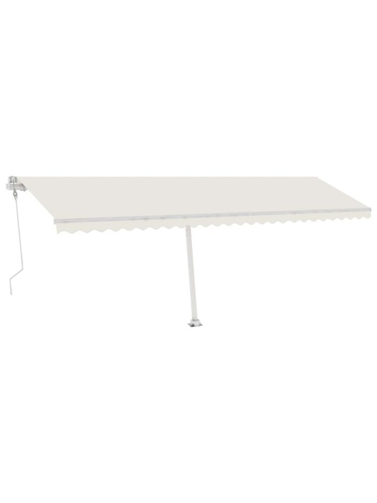 Izvelkama markīze ar led un vēja sensoru, krēmkrāsas, 600x350cm