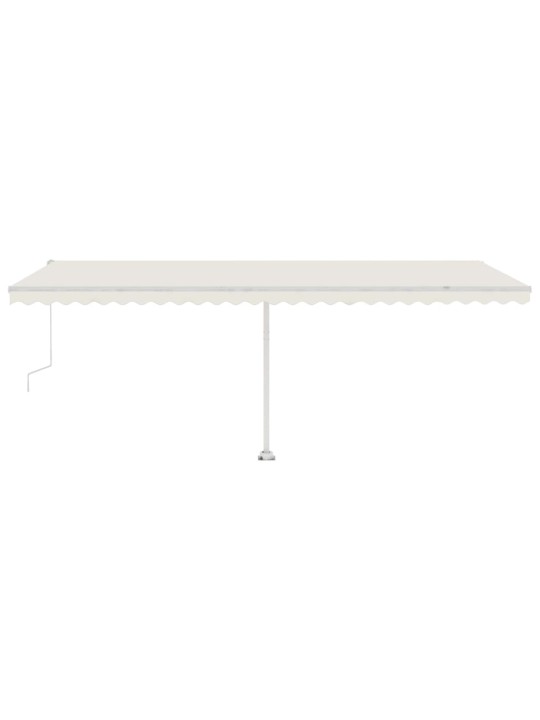 Izvelkama markīze ar led un vēja sensoru, krēmkrāsas, 600x350cm