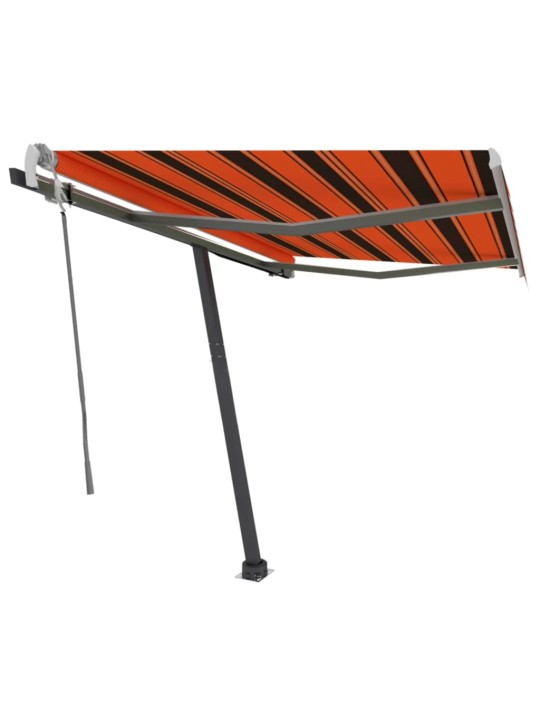 Izvelkama markīze ar kātu, 300x250 cm, manuāla, oranža/brūna