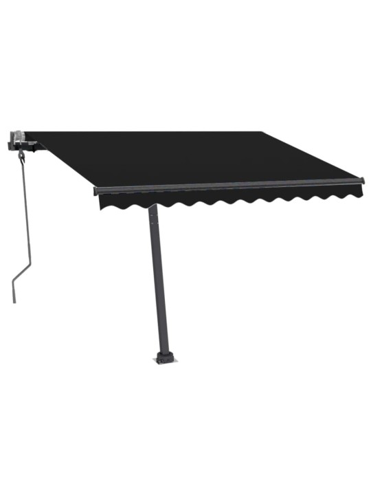 Izvelkama markīze ar led, 300x250 cm, manuāla, antracītpelēka