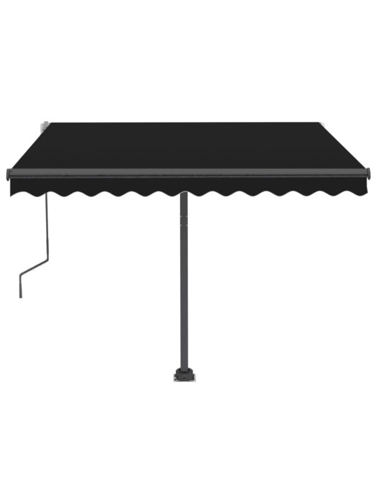 Izvelkama markīze ar led, 300x250 cm, manuāla, antracītpelēka