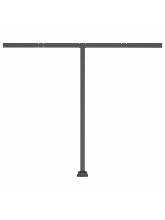 Izvelkama markīze ar led, 350x250 cm, manuāla, zili balta
