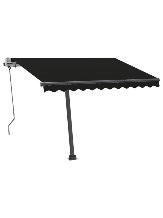 Izvelkama markīze ar led, 350x250 cm, manuāla, antracītpelēka