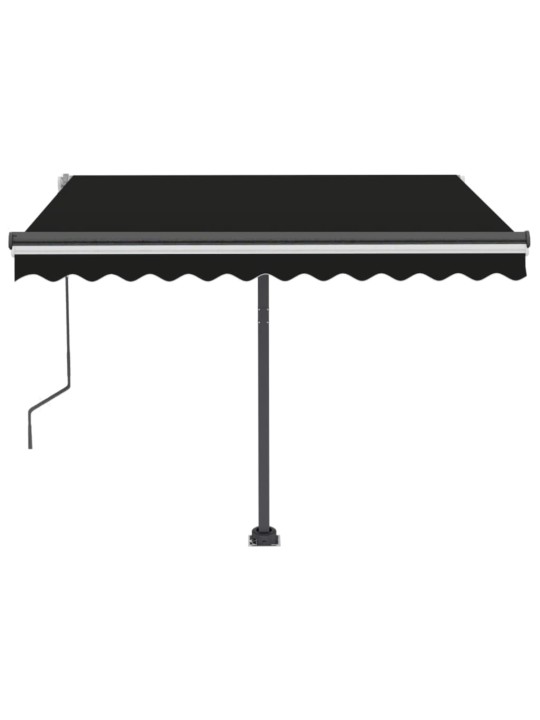 Izvelkama markīze ar led, 350x250 cm, manuāla, antracītpelēka