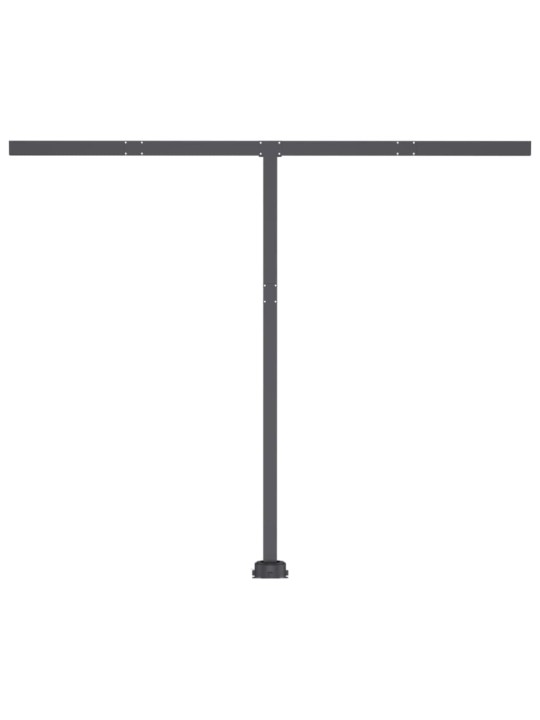 Izvelkama markīze ar led, 350x250 cm, manuāla, antracītpelēka