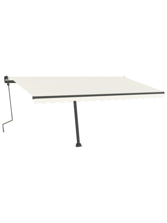 Izvelkama markīze ar kātu, 400x300 cm, manuāla, krēmkrāsas