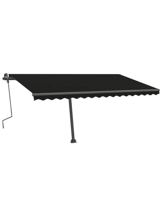 Izvelkama markīze ar kātu, 400x300 cm, manuāla, antracītpelēka