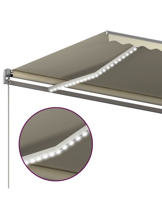 Markīze, led, vēja sensors, 400x300 cm, krēmkrāsas