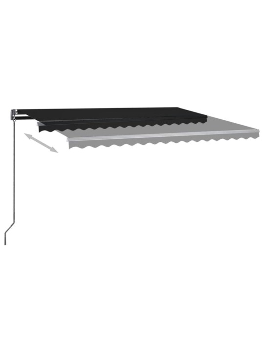 Markīze ar led un vēja sensoru, 400x300 cm, pelēka