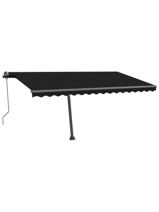 Markīze ar stabu, 450x300 cm, automātiska, antracītpelēka
