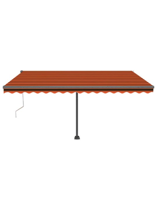 Izvelkama markīze, led, vēja sensors, 450x300 cm, oranži brūna